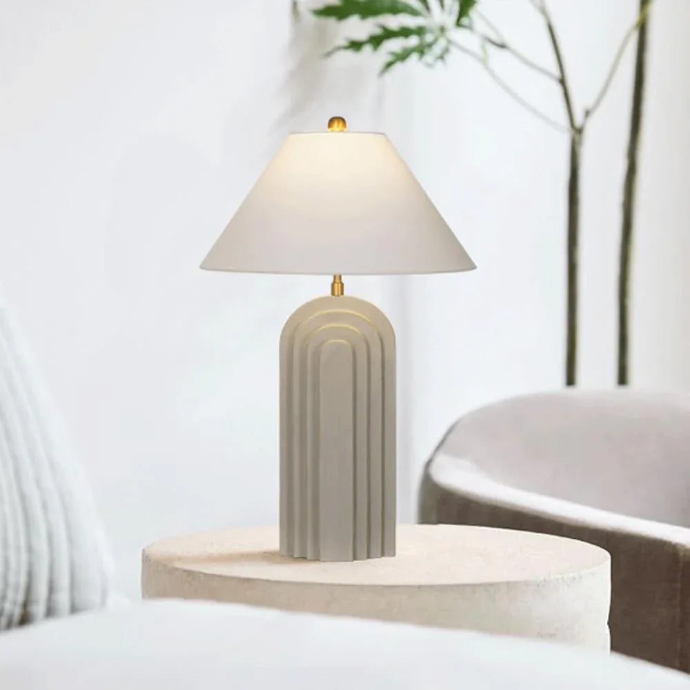Audara-Industrial Style Living Room Bedroom Bedside Desk Light Simple Study Coffee Shop Office Desk Lamp Creative Imitation Cement Resin Table Lamp Coffee Shop Restaurant Club House Lighting Fixture