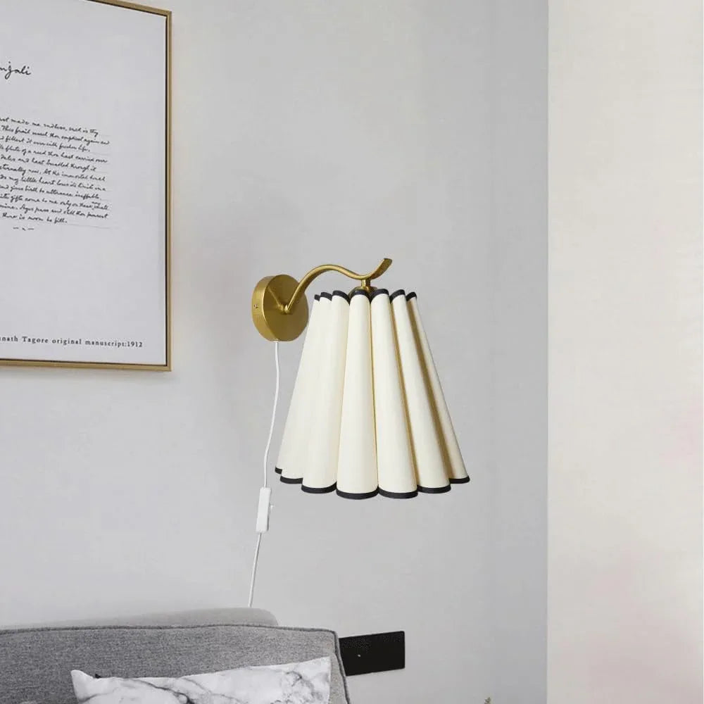 Audara-Bedroom Bedside Wall Lamp Modern Simple Study Wall Lights Creative Stairway Aisle Sconces Scandinavian Fashion Cloth Mounted Lighting Fixture