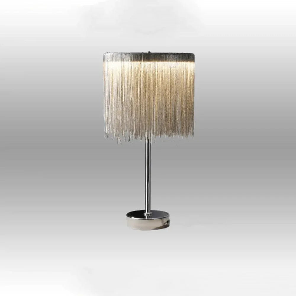 Audara-Modern Art with Tassel Metal Desk Light Fashion Creative Dining Room Coffee Shop Villa Desk Lamp Living Room Model House Backdrop Table Lamp Farmhouse B&B Lighting Fixture