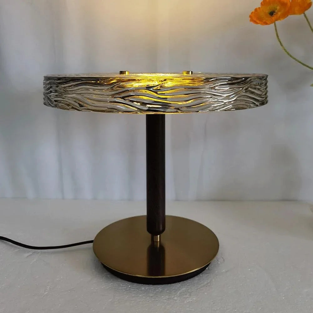Audara-Postmodern Fashion Living Room Bedroom Study Desk Light Cosy Sofa Side Counter Bedside Desk Lamp Simple Striped Glass Table Lamp Cafe B&B Restaurant B&B Farmhouse Lighting Fixture