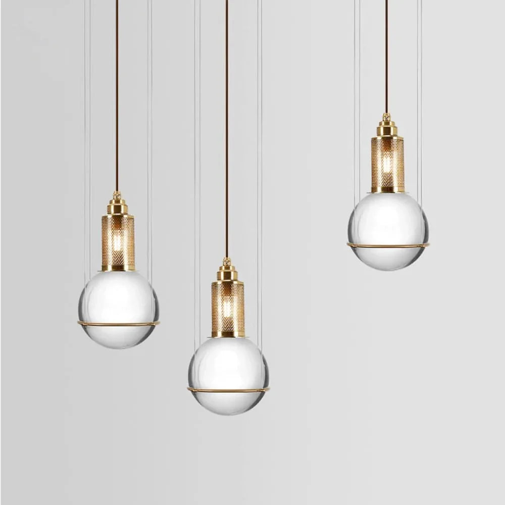 Audara-Crystal Pendant Light, 6-inch Diameter, Traditional Bulb Shape, Modern Minimalist Bohemian Style Decorative Light Fixture, Suitable For Various Spaces Such As Bedrooms, Hotel Entryways, And Caf