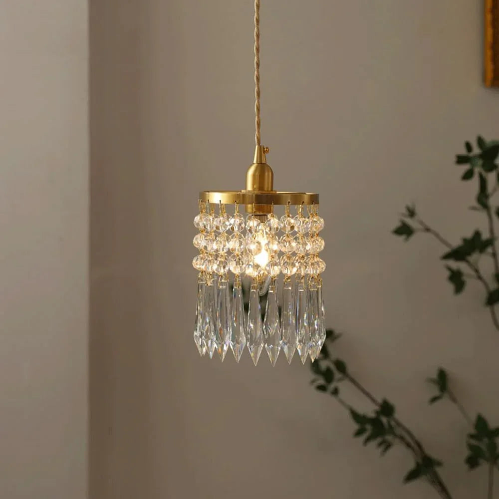 Audara-5-inch Crystal Chandeliers Can Be Installed in Various Spaces Such As Bedrooms, Hotels, and Kitchen Islands. Small Chandelier for Living Room in Minimalist European Style.