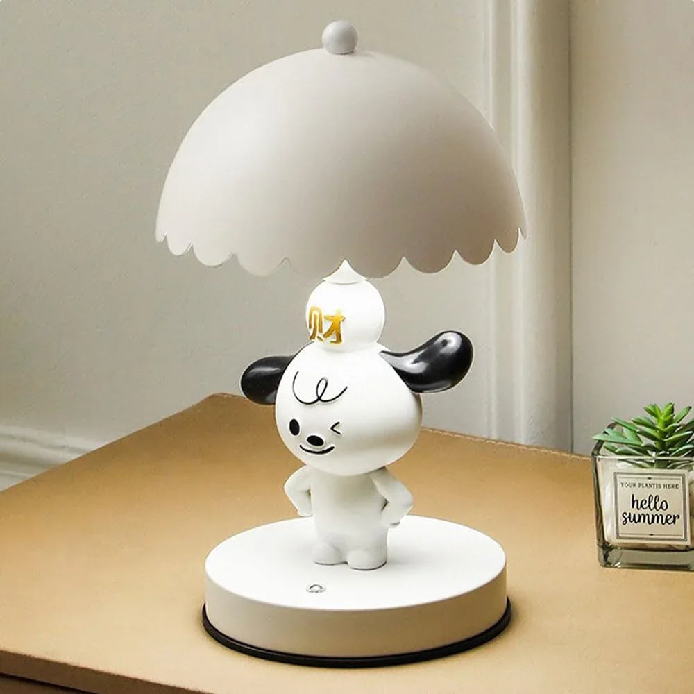 Audara-Creative Cute Puppy Shape Metal Resin Desk Light Warm Ambience Dormitory Apartment Office Decoration Desk Lamp Restaurant Drinking Shop Children's Shop Table Lamp Living Room Bedroom Lighting Fixture