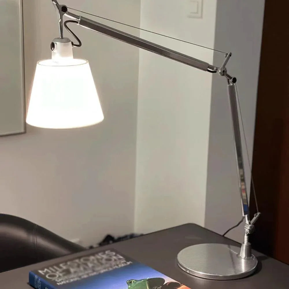 Audara-Modern Creative Foldable Study Room Desk Light Adjustable Angle Portable Hardware Fabric Desk Lamp Suitable for Hotel Guest Room Table Lamp Operating Table Nongjiale Tea House Lighting Fixture
