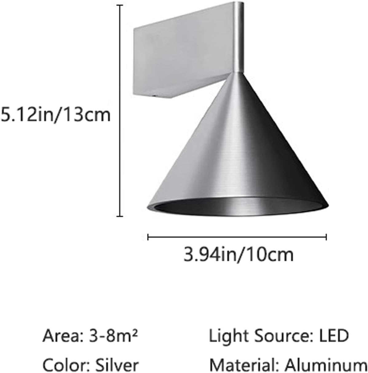 Audara-Sconces Wall Decor Set of 2 Minimalist Bedroom Headboard LED Wall Light Living Room Feature Wall & Hallway Wall Lamp Conical Unique Artistic Wall Light Fixture
