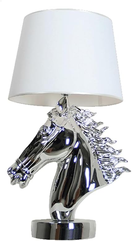 Audara-Scandinavian Creative Stallion Restaurant Cafe Desk Light Fashion Individuality Resin Fabric Desk Lamp Office Hotel Front Desk Table Lamp B&B Villa Club Lighting Fixture