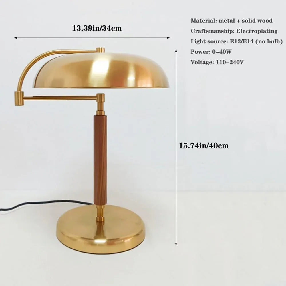 Audara-Simple Modern Sample Room Backdrop Exhibition Desk Light Scandinavian Fashion Metal Solid Wood Desk Lamp Living Room Office Study Room Table Lamp Hotel Front Desk Coffee Shop Villa Lighting Fixture