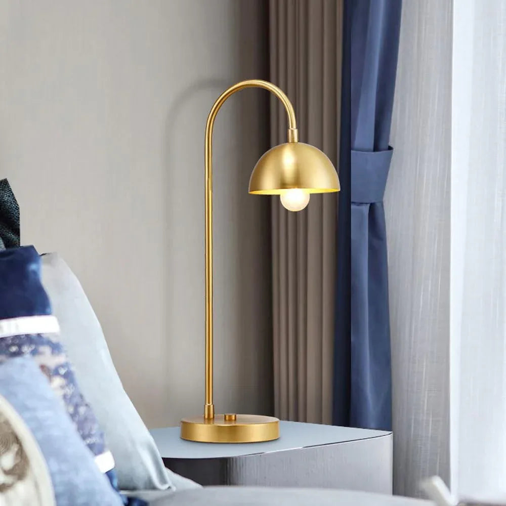 Audara-Scandinavian Simple Bedroom Bedside Desk Light Warehouse Office Study Desk Lamp Modern Luxury Full Copper Table Lamp Hotel Front Desk Coffee Shop Farmhouse Lighting Fixture