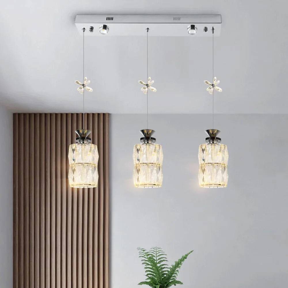 Audara-Crystal Pendant Light, 4-inch, Creative Decorative Lamp. Suitable for Modern, Minimalist, Bohemian, and European Styles. Ideal for Bedrooms, Hotel Rooms, Kitchens, Islands, Entryways, Etc.