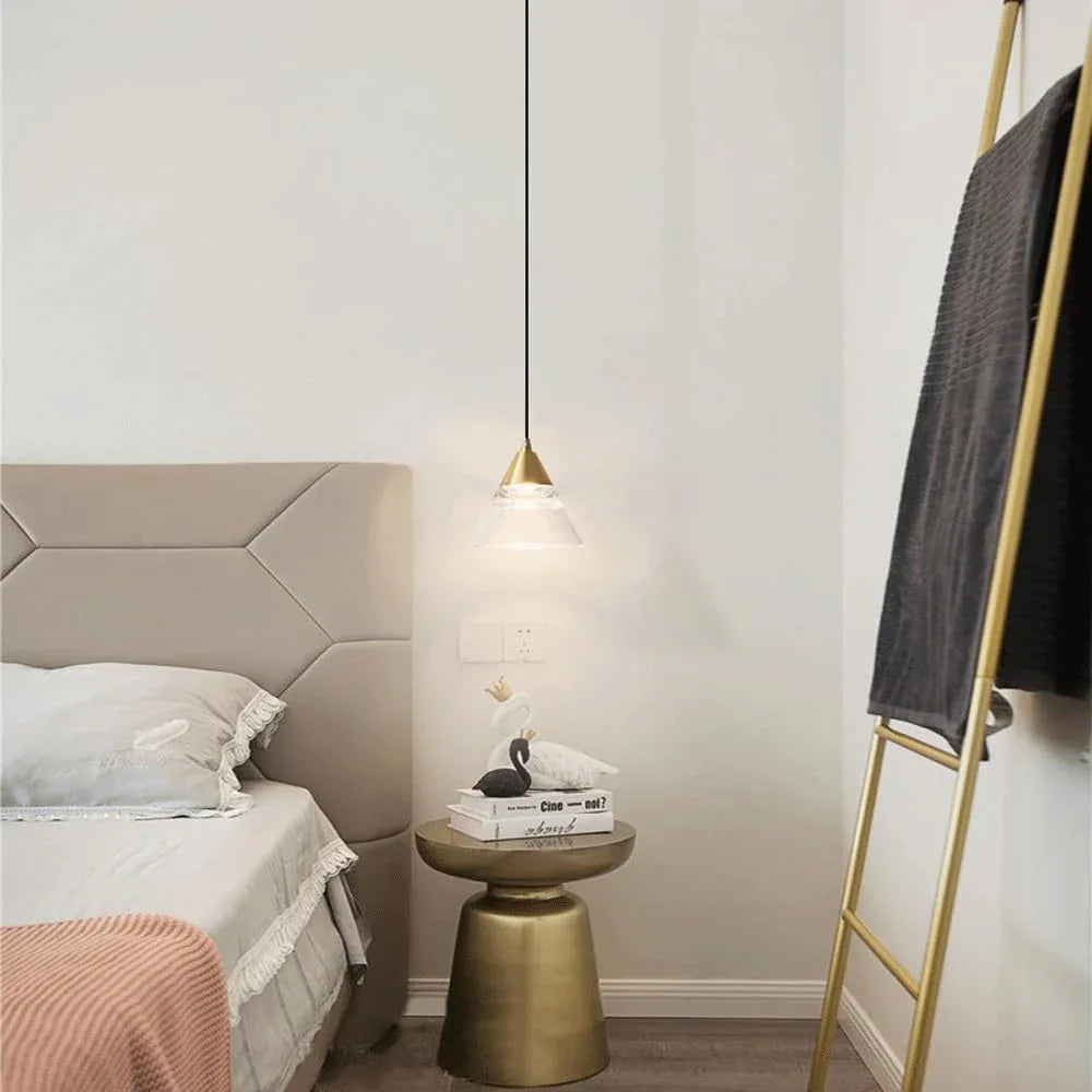 Audara-Creative Glass Pendant Lights, Small 6-inch Diameter Hanging Decorative Lights, Modern Minimalist and Bohemian Style, Suitable for Bedrooms, Hotels, Kitchens, Islands, Entryways, Etc.