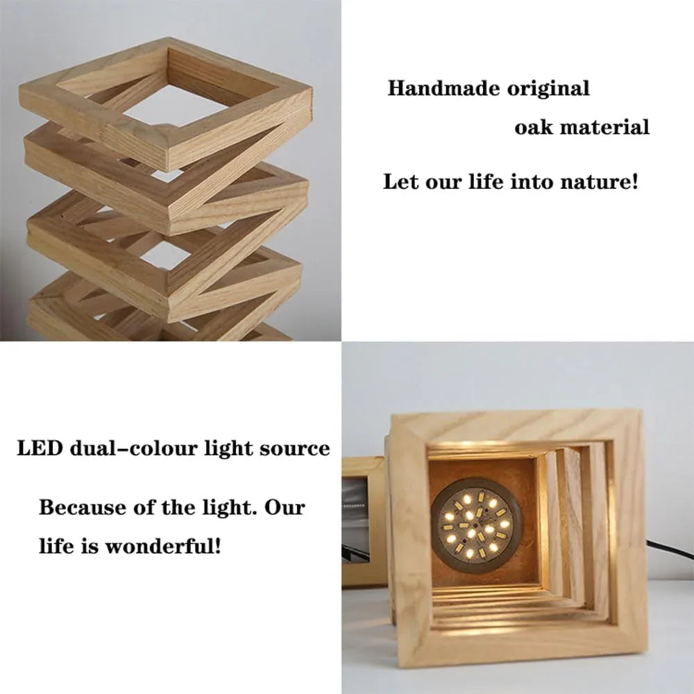 Audara-Creative Simple Bedroom Bedside Desk Light Romantic Warm Warm Flower Arrangement Wooden Desk Lamp Living Room Couch Background Wall Decoration Table Lamp Flower Shop Mall Lighting Fixture