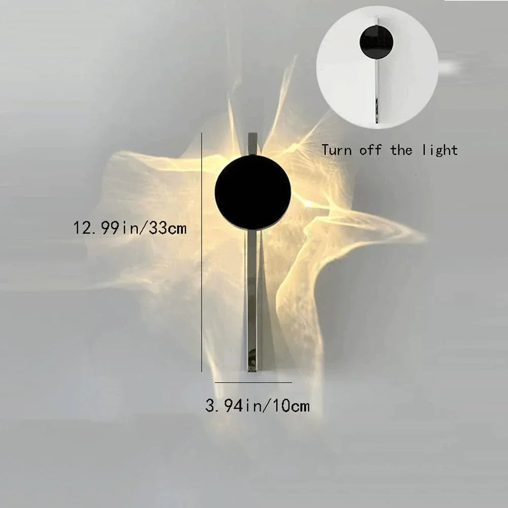 Audara-Designer Minimalist Rotatable Wall Lamp Creative Light Effect Ripple Wall Lights Living Room Bedside Ambience Sconces Entrance Hall Passageway Stairs Mounted Lighting Fixture