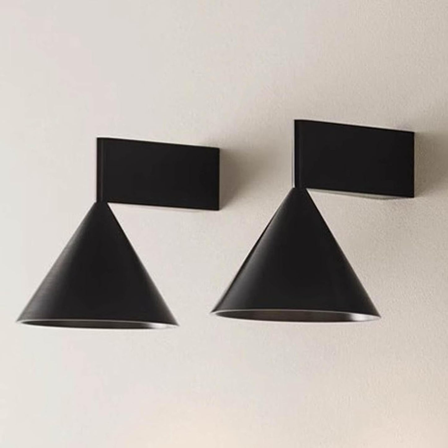 Audara-Sconces Wall Decor Set of 2 Minimalist Bedroom Headboard LED Wall Light Living Room Feature Wall & Hallway Wall Lamp Conical Unique Artistic Wall Light Fixture