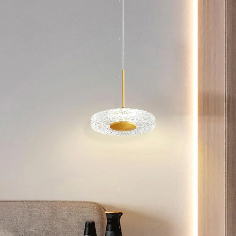 Audara-4-in Crystal Pendant Light, Decorative Lighting Fixture, Bohemian Style, European Minimalist Style, Suitable for Bedrooms, Hotel Entryways, Kitchen Islands, and Other Scenarios.