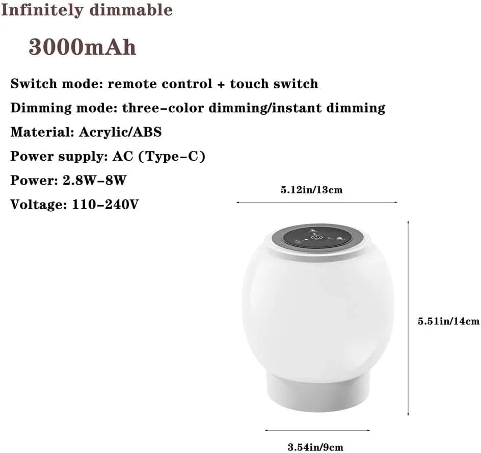 Audara-Eye Protection Infinitely Dimmable/RGB16 Color Dimming LED Desk Light Portable Long Lasting Timing Touch Dimming Bedroom Bedside Night Desk Lamp Children's Room Table Lamp Dormitory Lighting Fixture