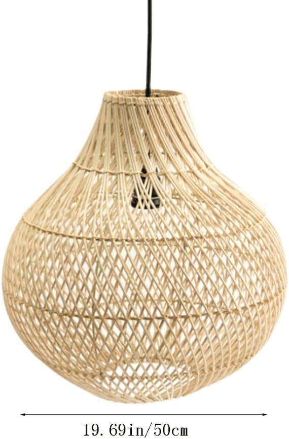 Audara-20-inch Woven Pendant Light Bohemian, Wabi-Sabi, and Multi-Style Ceiling Light Fixture Suitable for Bedrooms, Hotels, Study Rooms, Dining Areas, Entryways, and More Retro Lamp