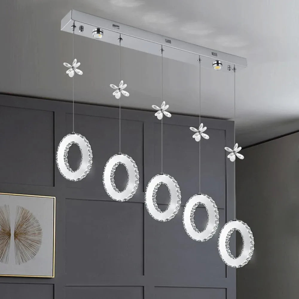 Audara-Crystal Pendant Light, 6-inch, Creative Mini Pendant Lights, Suitable for Modern, Minimalist, Bohemian, and European Styles, Ideal for Bedrooms, Hotel Kitchens, Islands, Entryways, Etc.