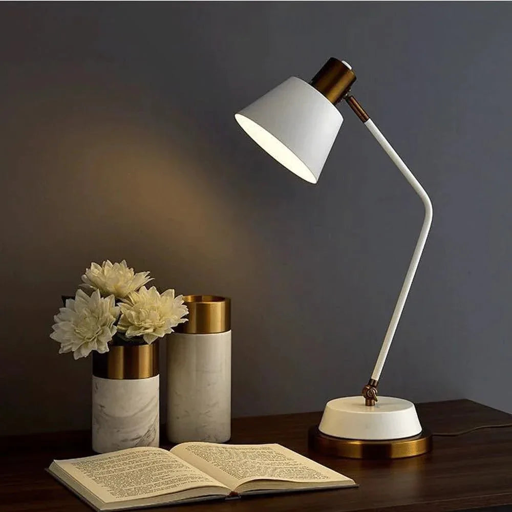 Audara-Scandinavian Modern Hotel Bedroom Desk Light Creative Atmosphere Bedroom Bedside Office Desk Lamp Black Gooseneck Metal Table Lamp Warehouse Bar Dormitory Apartment Lighting Fixture