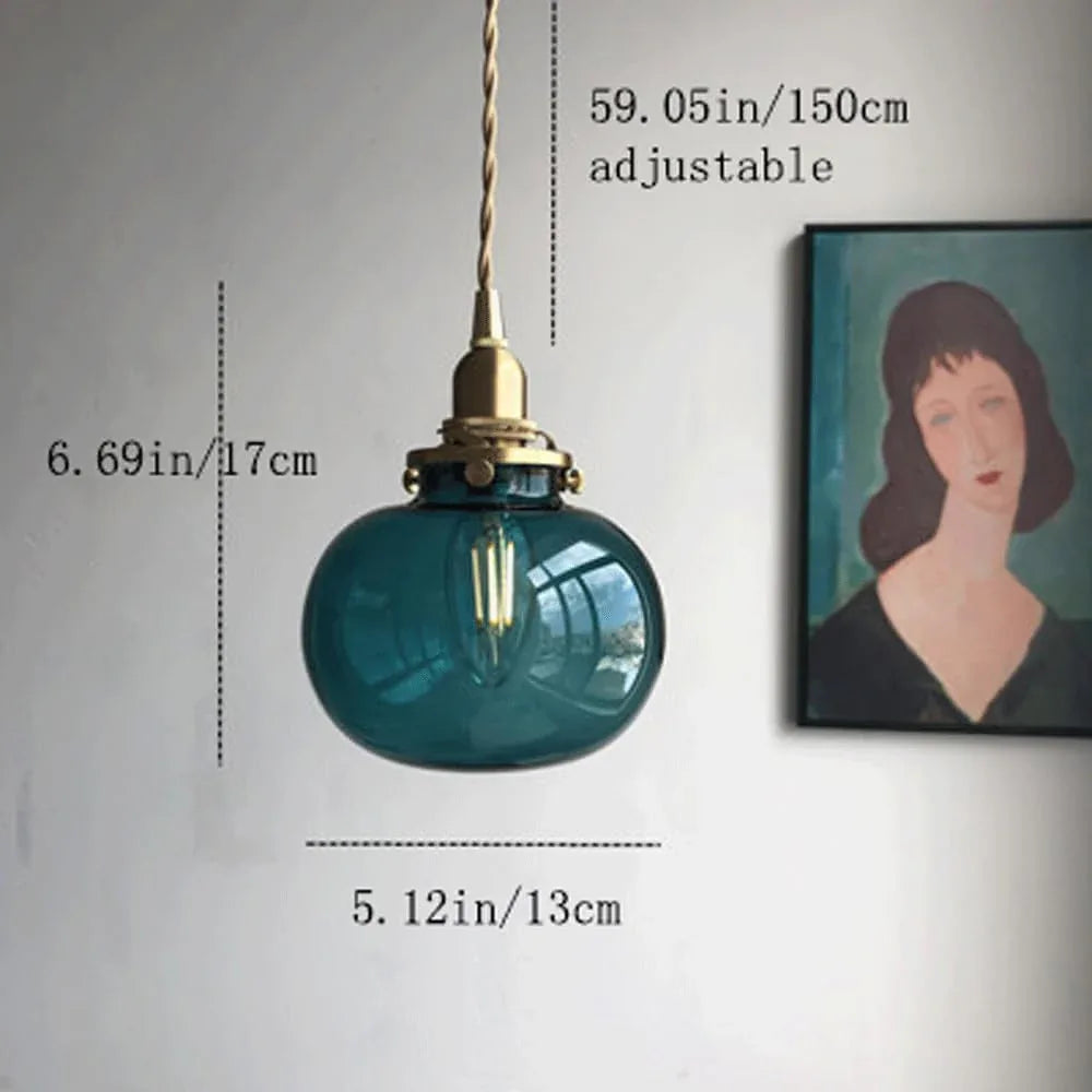 Audara-5-inch Spherical Glass Pendant Lights for Bedrooms, Featuring A Modern, Minimalist Luxury Style. Suitable for Various Spaces Including Hotels, Kitchen Islands, Entryways, and Cafes.