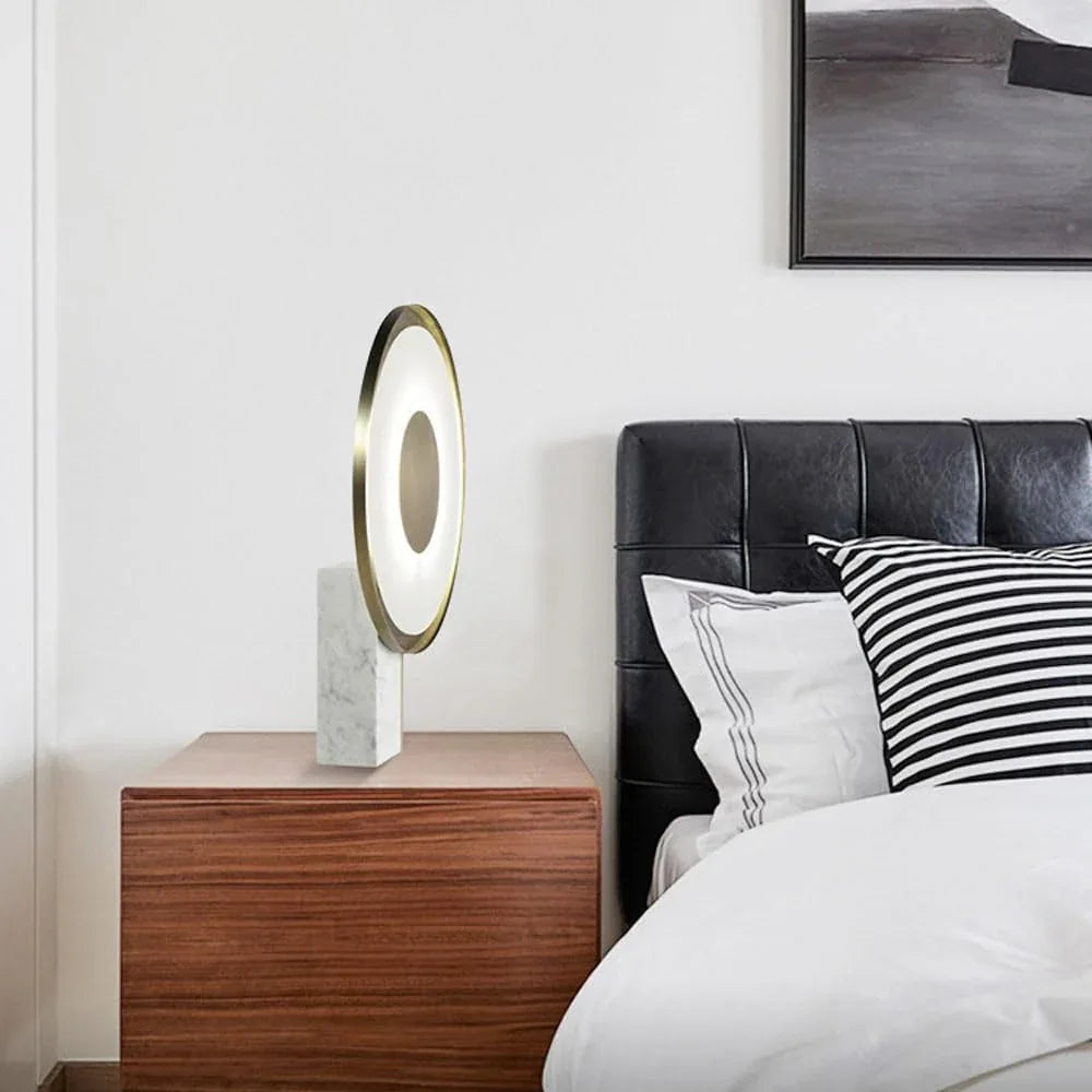 Audara-American Simple Acrylic Marble Desk Light Scandinavian Creative Sample Room Bedroom Bedside Desk Lamp Villa Farmhouse B&B Hotel Front Desk Lighting Fixture Cafe Restaurant Table Lamp