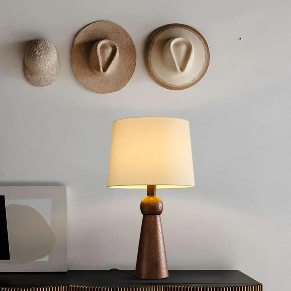 Audara-Warm Creative Bedroom Bedside Living Room Desk Light Simple Romantic Fabric Wooden Desk Lamp Office Apartment Dormitory Table Lamp Restaurant Coffee Shop Sample Room Lighting Fixture