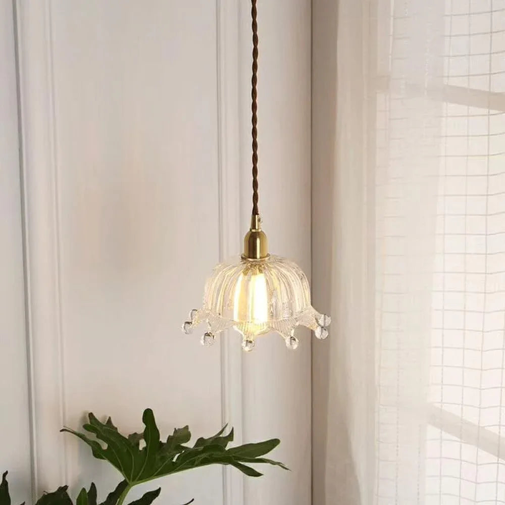 Audara-Crystal Pendant Light, 6-inch, Modern and Luxurious Style, Suitable for Lighting in Various Places Such As Bedrooms, Hotels, Restaurants, and Kitchen Islands.