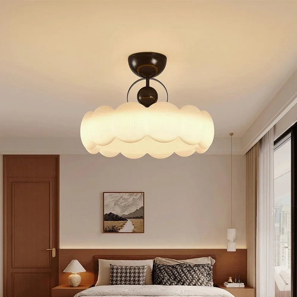 Audara-Simple Bedroom Living Room Pendant Lightled Cozy Cream Breeze 19.68in Study Lighting Fixturese Three Colors Changing Lights Dining Room Living Room Chandeliers Hotel Cafe And Kids Room HangingLamp