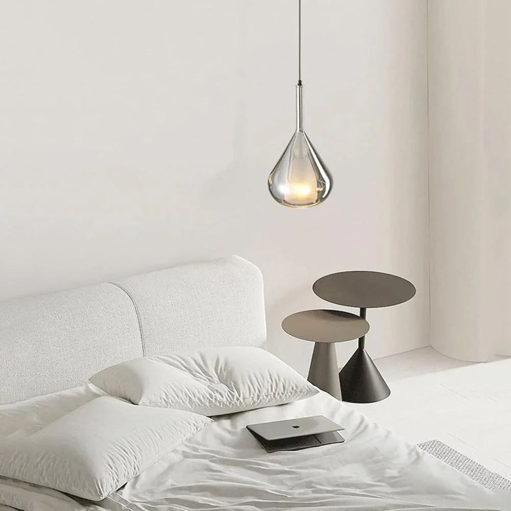 Audara-8-inch Crystal Pendant Light Suitable for Various Spaces Including Bedside, Bedroom, Hotel, Entryway, and Kitchen Island. Easily Blends Into Minimalist, Bohemian, and European Styles.