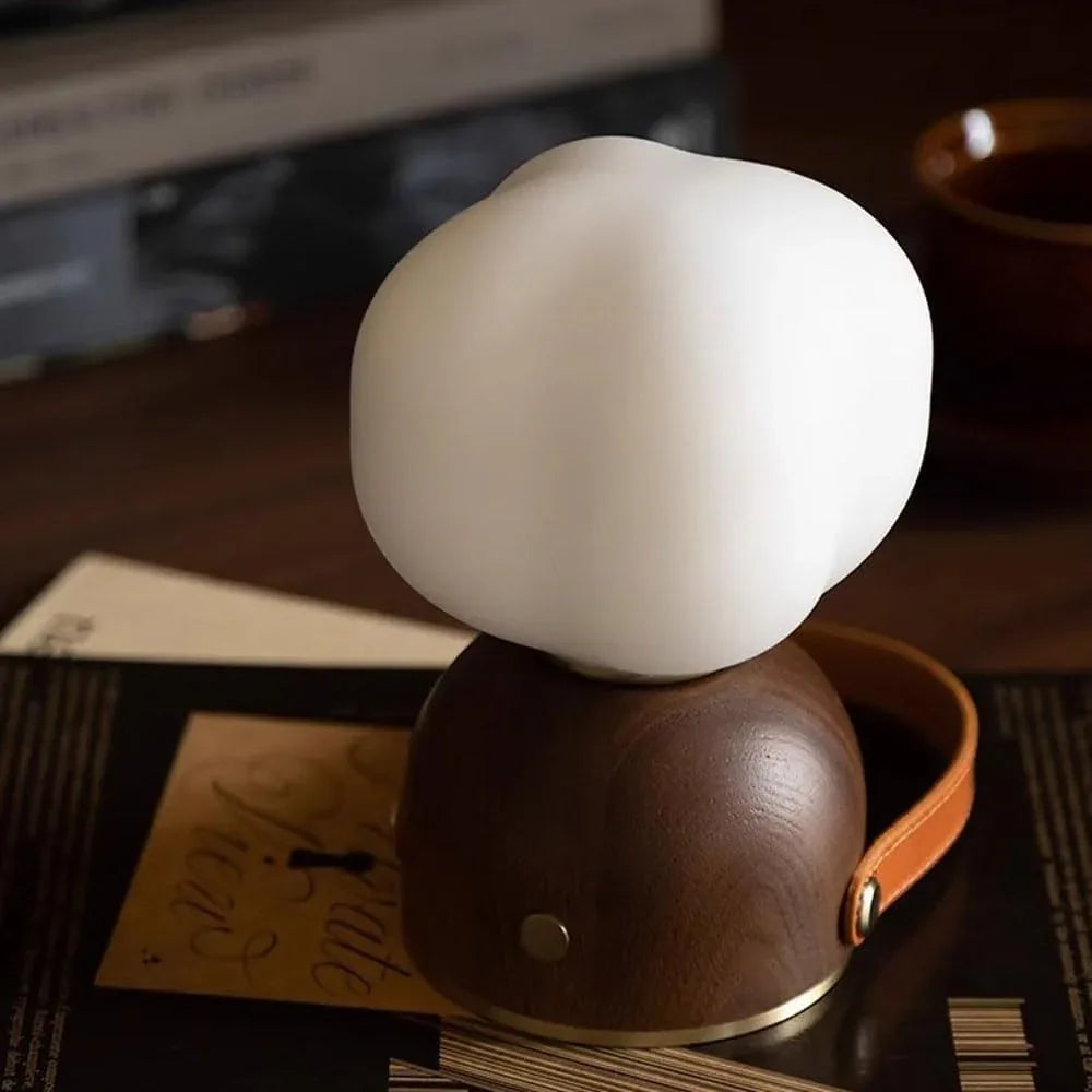 Audara-Creative Portable Hanging Camping Timber Desk Light Cute Warm Bedroom Bedside Study Desk Lamp Office Restaurant Coffee Shop Table Lamp Dormitory Dessert Shop Lighting Fixture