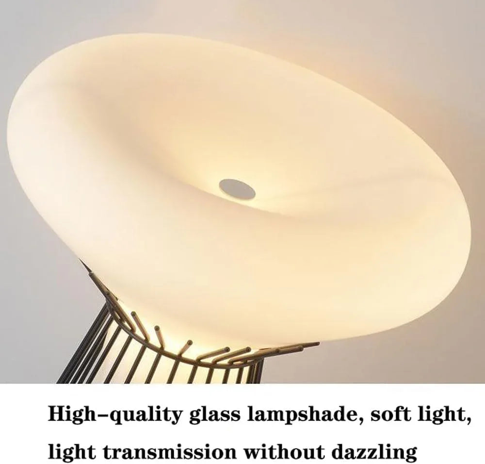 Audara-Luxury Office Hotel Desk Light Modern Simple Glass Stainless Steel Desk Lamp Villa Farmhouse Countryside B&B Table Lamp Model House Living Room Bedroom Study Room Lighting Fixture
