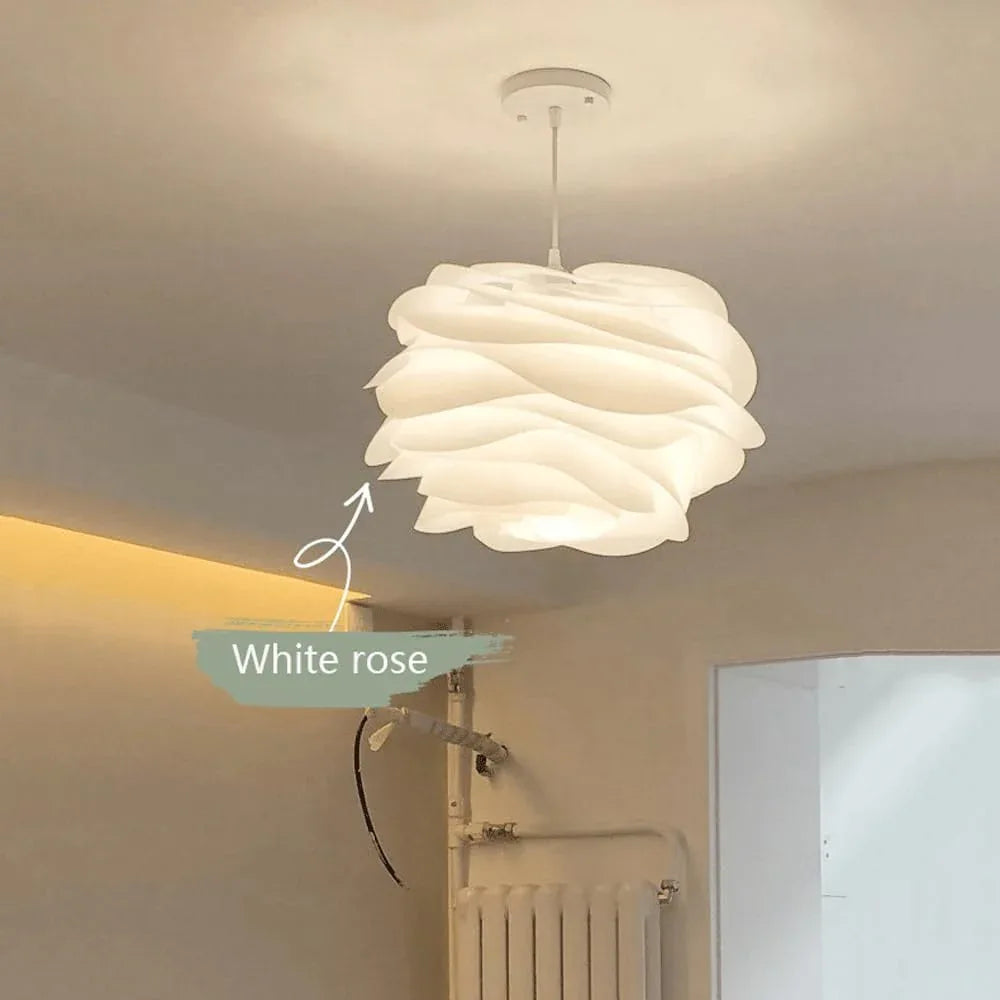 Audara-Scandinavian Creative Bedroom Flower Lighting Lamps Cozy Kids Room Acrylic Pendant Lightled Creative Art Dining Room Chandeliers Modern Minimalist Cafe Lighting Fixtures