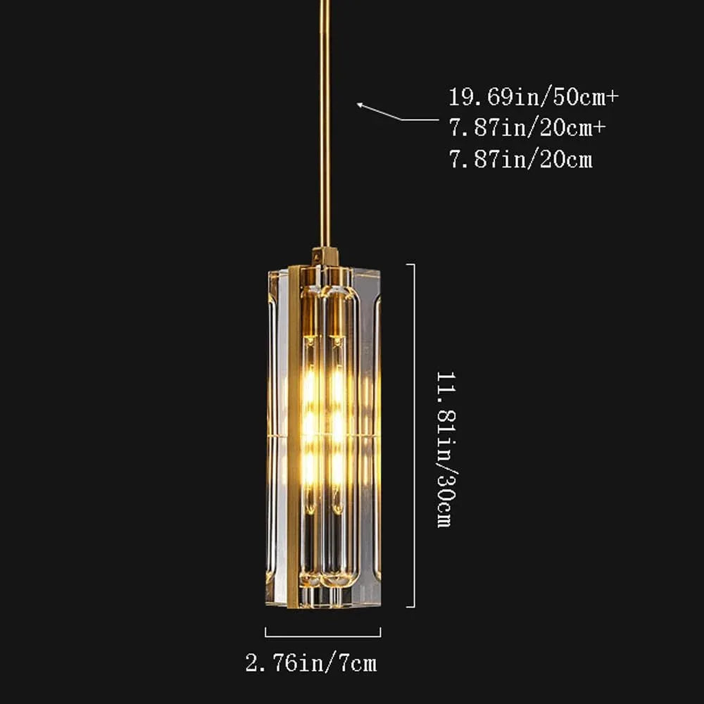 Audara-Crystal Pendant Light, A Modern And Understated Luxury Style 2.7-inch Pendant Lamp, Suitable For Various Lighting Scenarios Such As Bedrooms Studies, Restaurants, Entryways,cafes, And Kitchen I
