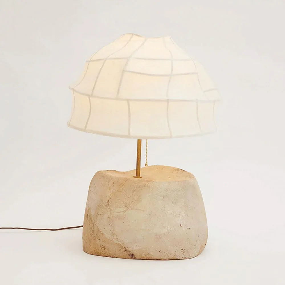 Audara-Wabi-sabi Style Retro Bedroom Bedside Desk Light Fashion Artificial Silk Resin Desk Lamp Living Room Sofa Side Office Decorative Table Lamp Sample Room Backdrop Cafe Lighting Fixture