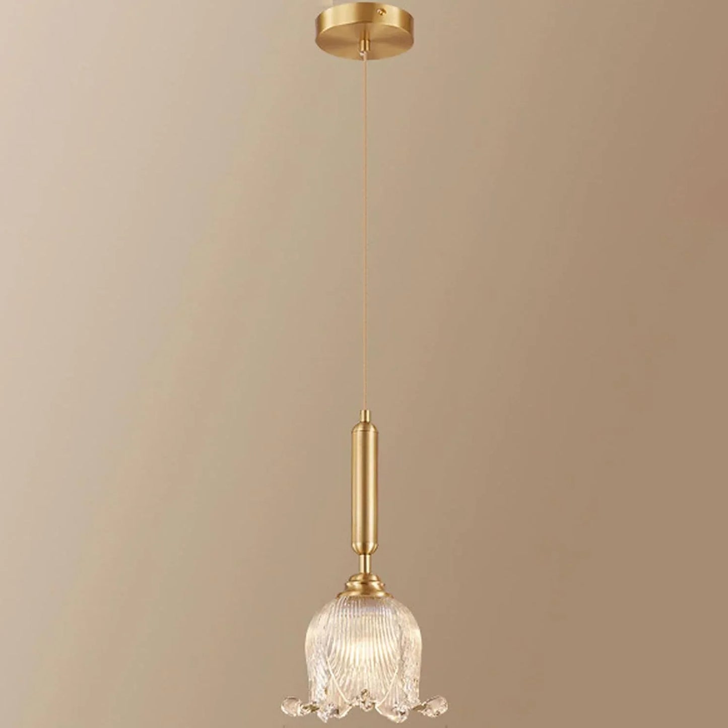 Audara-7-inch Diameter Crystal Pendant Light, Flower-Shaped Decorative Lamp, Bohemian Style, European Minimalist Style, Suitable for Bedrooms, Hotel Entryways, Kitchen Islands, and Other Scenarios