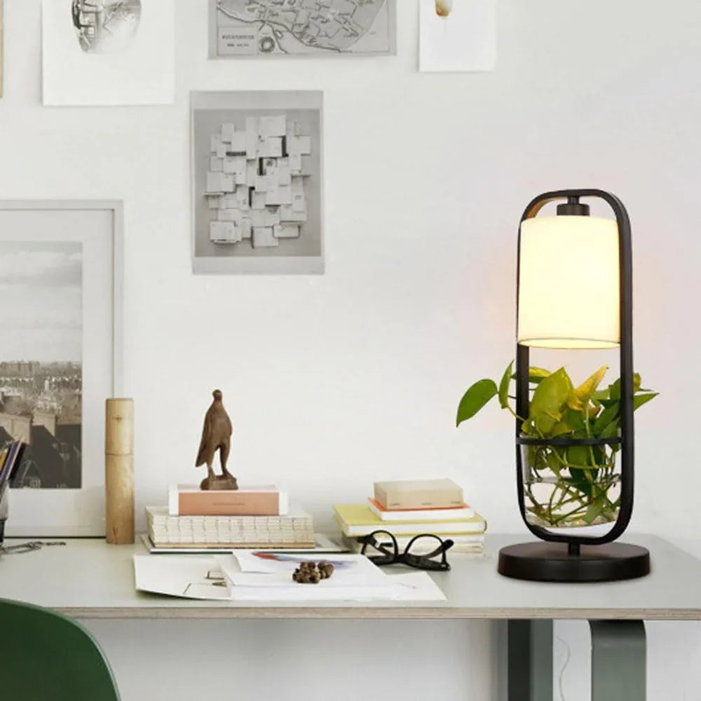 Audara-Creative Personalized Bedroom Living Room Desk Light Warm Metal Glass Desk Lamp Study Office Club Table Lamp Restaurant Coffee Shop Farmhouse Villa Lighting Fixture