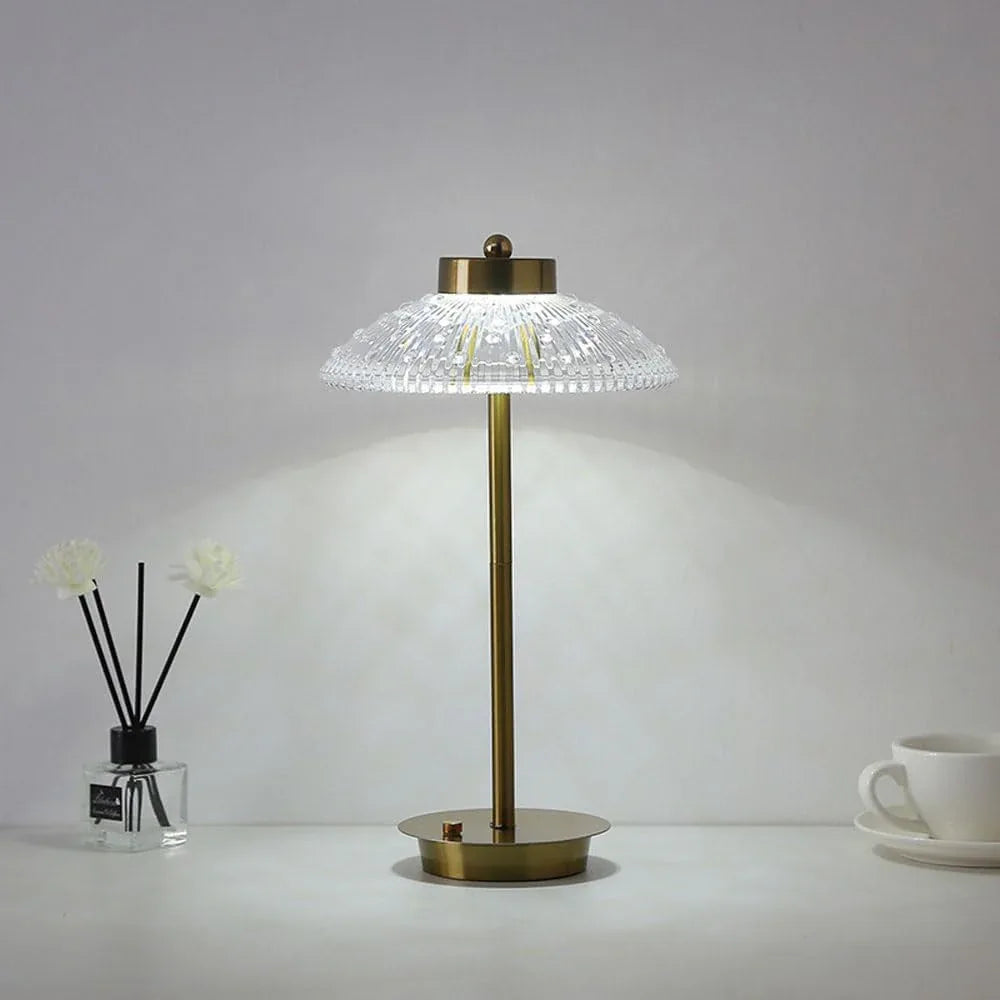 Audara-American Simple Hotel Bedroom Bedside Desk Light Modern Creative Acrylic Hardware Desk Lamp Living Room Study Room Dormitory Table Lamp Dressing Table Villa Exhibition Decoration Lighting Fixture