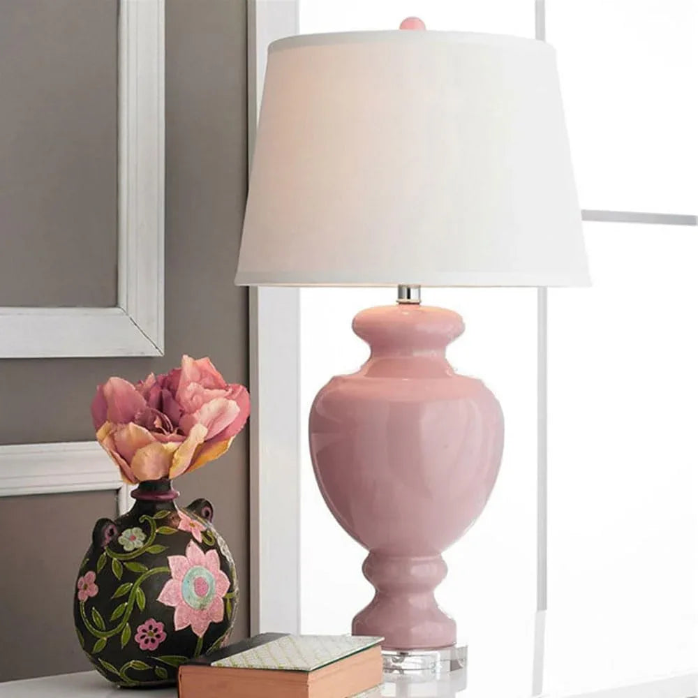 Audara-Modern Personalized Study Office Living Room Desk Light Warm Romantic Fabric Glass Desk Lamp Bedroom Bedside Mall Table Lamp Villa B&B Restaurant Coffee Shop Lighting Fixture
