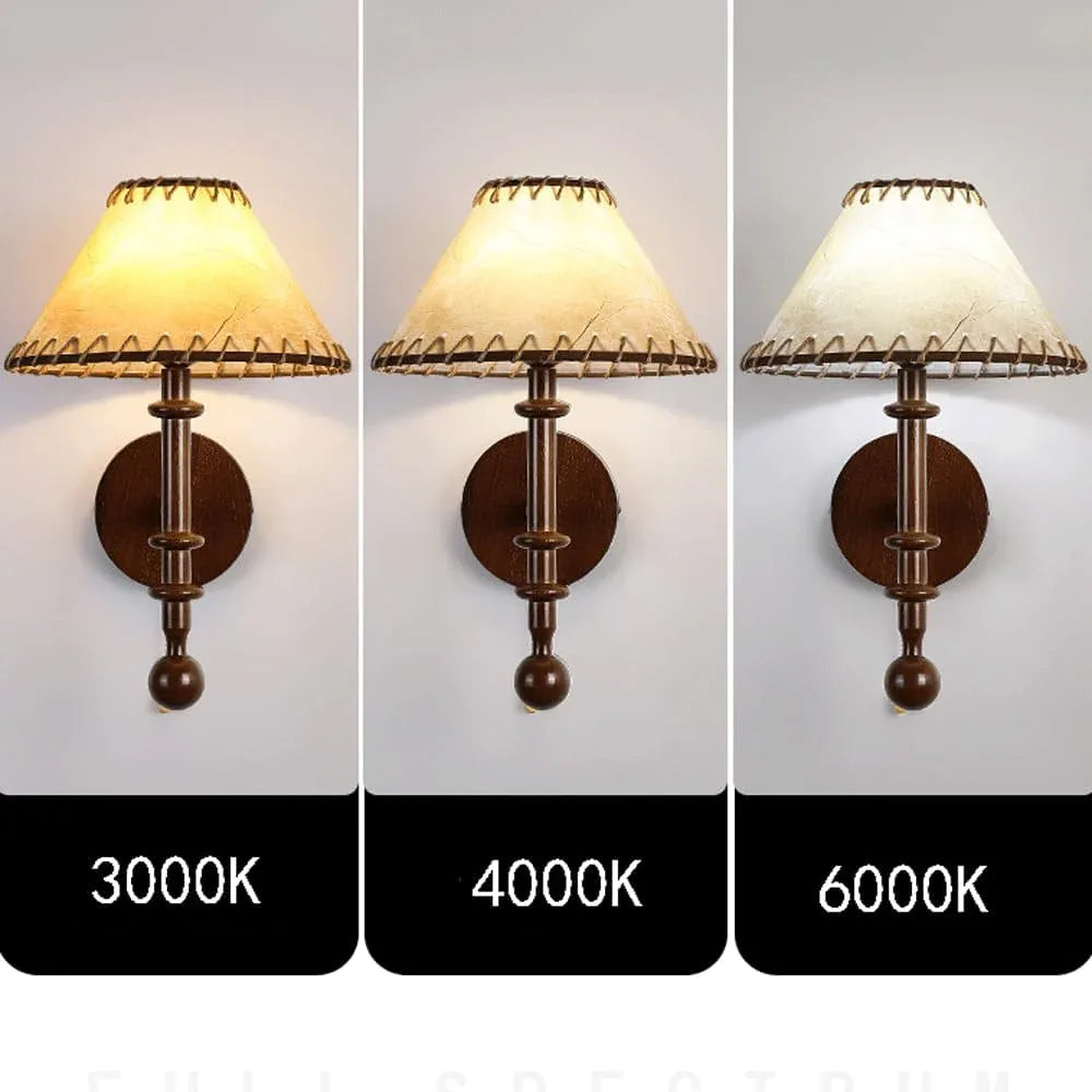Audara-Japanese Wabi Sabi Style Headboard Wall Lamp Modern Minimalist Wooden Style Wall Lights Hallway Foyer Background Wall Sconces Living Room Bedroom Study Art Mounted Lighting Fixture