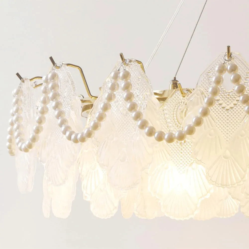 Audara-32-inch Crystal Chandeliers Can Be Installed in Various Spaces Such As Bedrooms, Hotels, and Kitchen Islands. Glass Chandelier for Living Room in Minimalist European Style.
