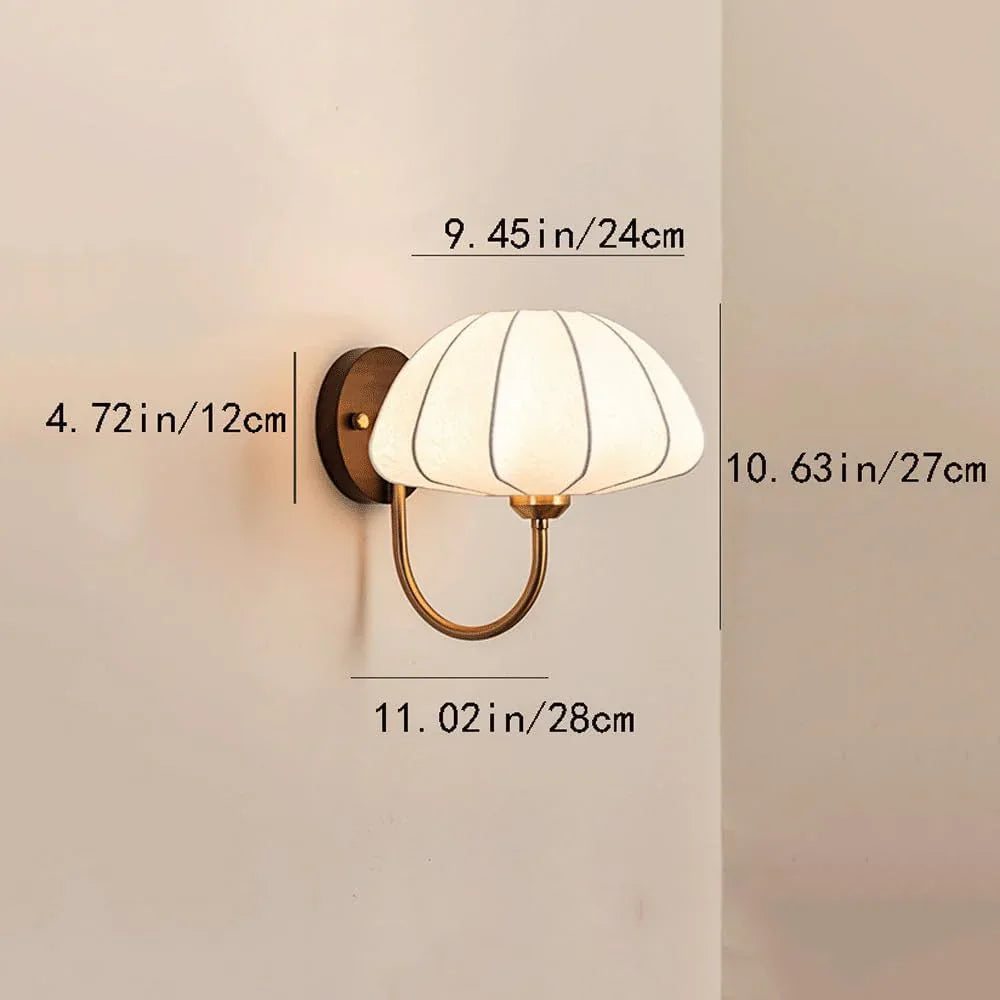 Audara-French Medieval Wall Lamp Bedroom Bedside Wall Lights Retro Wabi-sabi Wind Ambience Sconces Creative B&B Hotel Silk Mounted Lighting Fixture