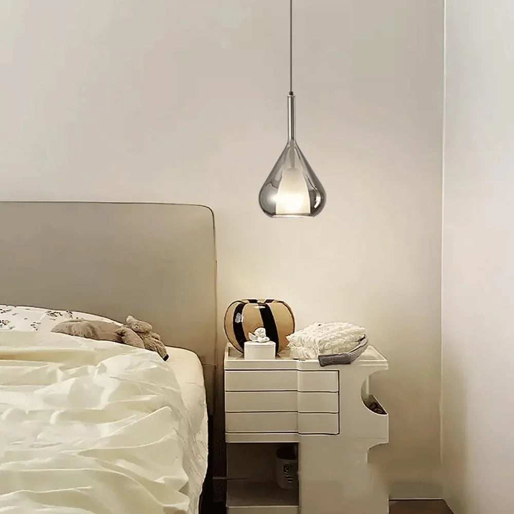 Audara-8-inch Crystal Pendant Light Suitable for Various Spaces Including Bedside, Bedroom, Hotel, Entryway, and Kitchen Island. Easily Blends Into Minimalist, Bohemian, and European Styles.