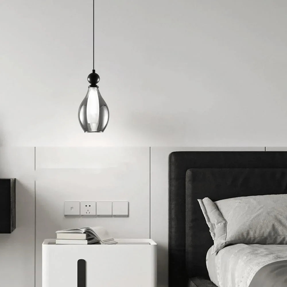 Audara-Small Glass Pendant Lights for Bedrooms, Featuring A Minimalist Modern Style That Cleverly Blends Bohemian and Wabi-sabi Aesthetics. Suitable for Dining Rooms, Living Rooms, Entryways, Etc