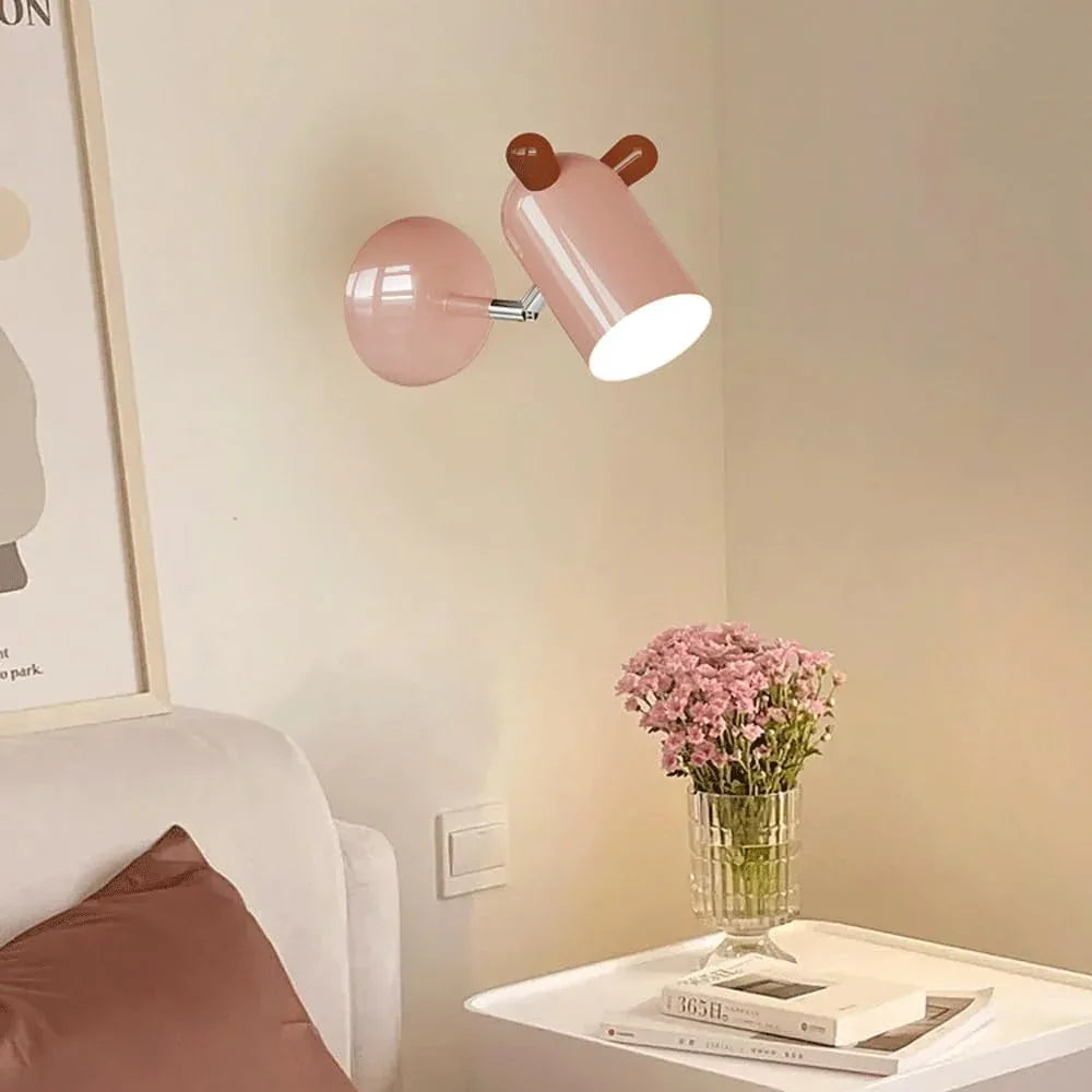 Audara-Children's Room Art Wall Lamp Creative Eye Protection Bedside Wall Lights Cartoon Study Reading Sconces French Cream Wind Decoration Mounted Lighting Fixture