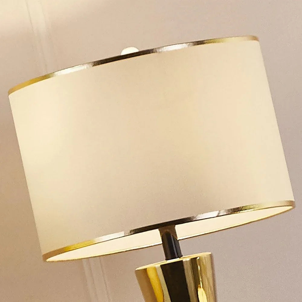 Audara-American Light Luxury Bedroom Bedside Living Room Desk Light Simple Modern Fabric Ceramic Desk Lamp B&B Farmhouse Villa Restaurant Table Lamp Hotel Coffee Shop Mall Lighting Fixture