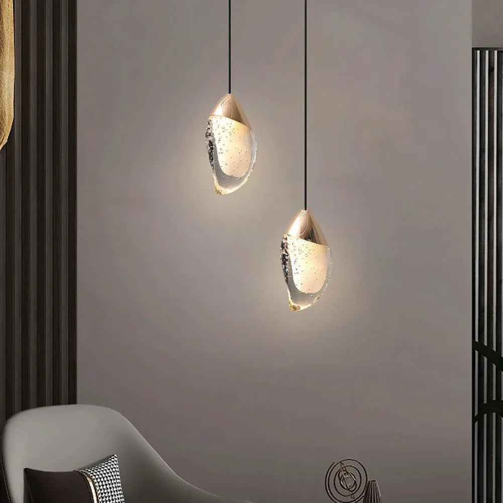 Audara-Small Crystal Pendant Light, Suitable for Bohemian and Modern Minimalist Styles, Ideal for Bedrooms, Hotels, Studies, Living Rooms, Kitchen Islands, Entryways, and Other Spaces.