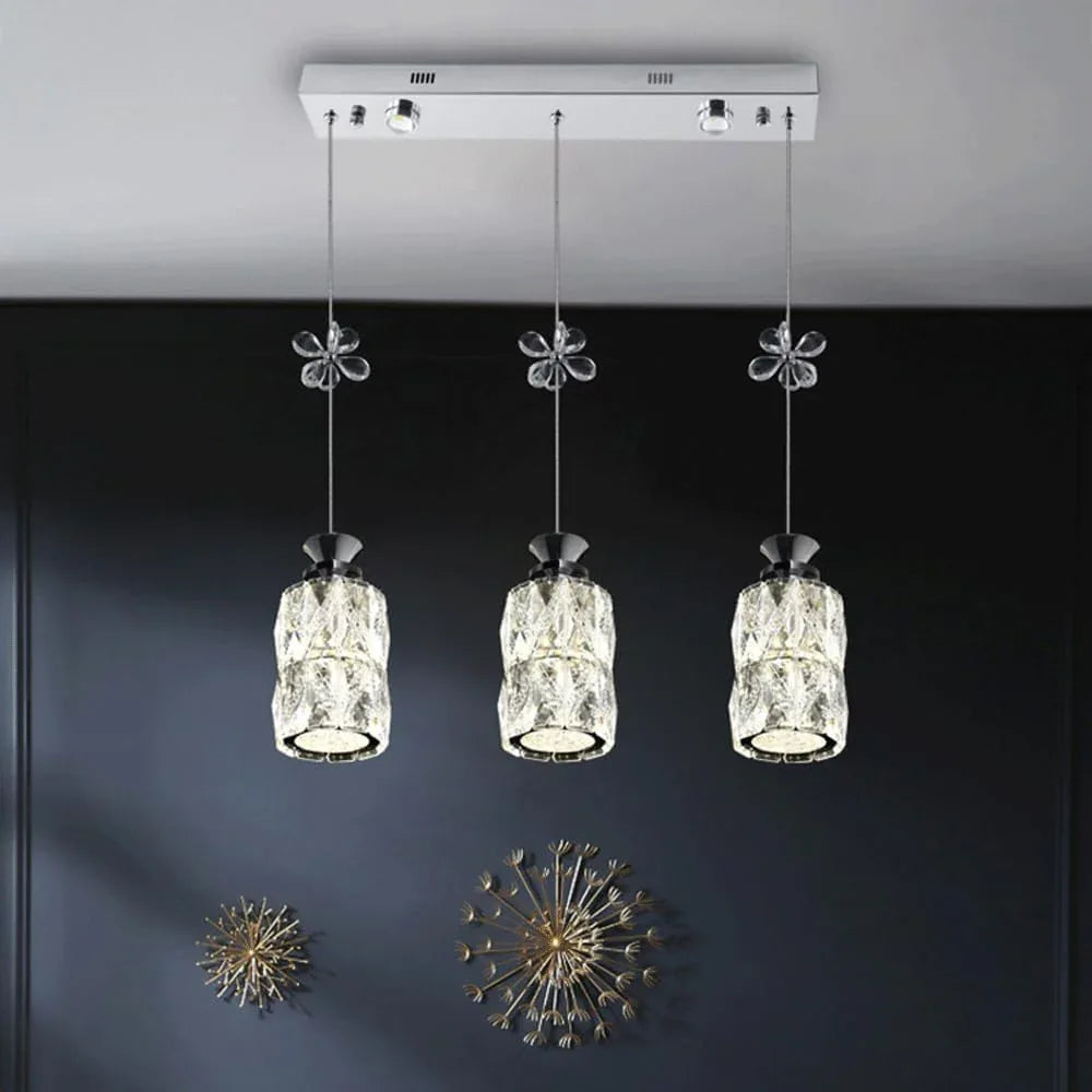 Audara-Crystal Pendant Light, 4-inch, Creative Decorative Lamp. Suitable for Modern, Minimalist, Bohemian, and European Styles. Ideal for Bedrooms, Hotel Rooms, Kitchens, Islands, Entryways, Etc.