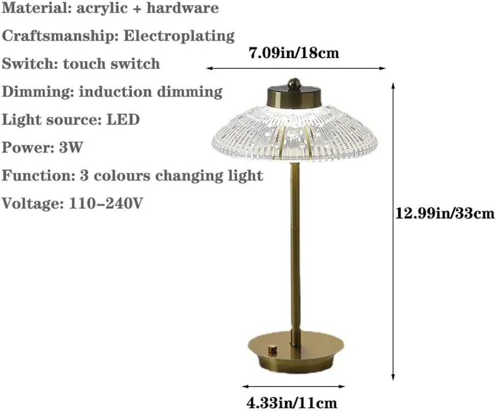 Audara-American Simple Hotel Bedroom Bedside Desk Light Modern Creative Acrylic Hardware Desk Lamp Living Room Study Room Dormitory Table Lamp Dressing Table Villa Exhibition Decoration Lighting Fixture