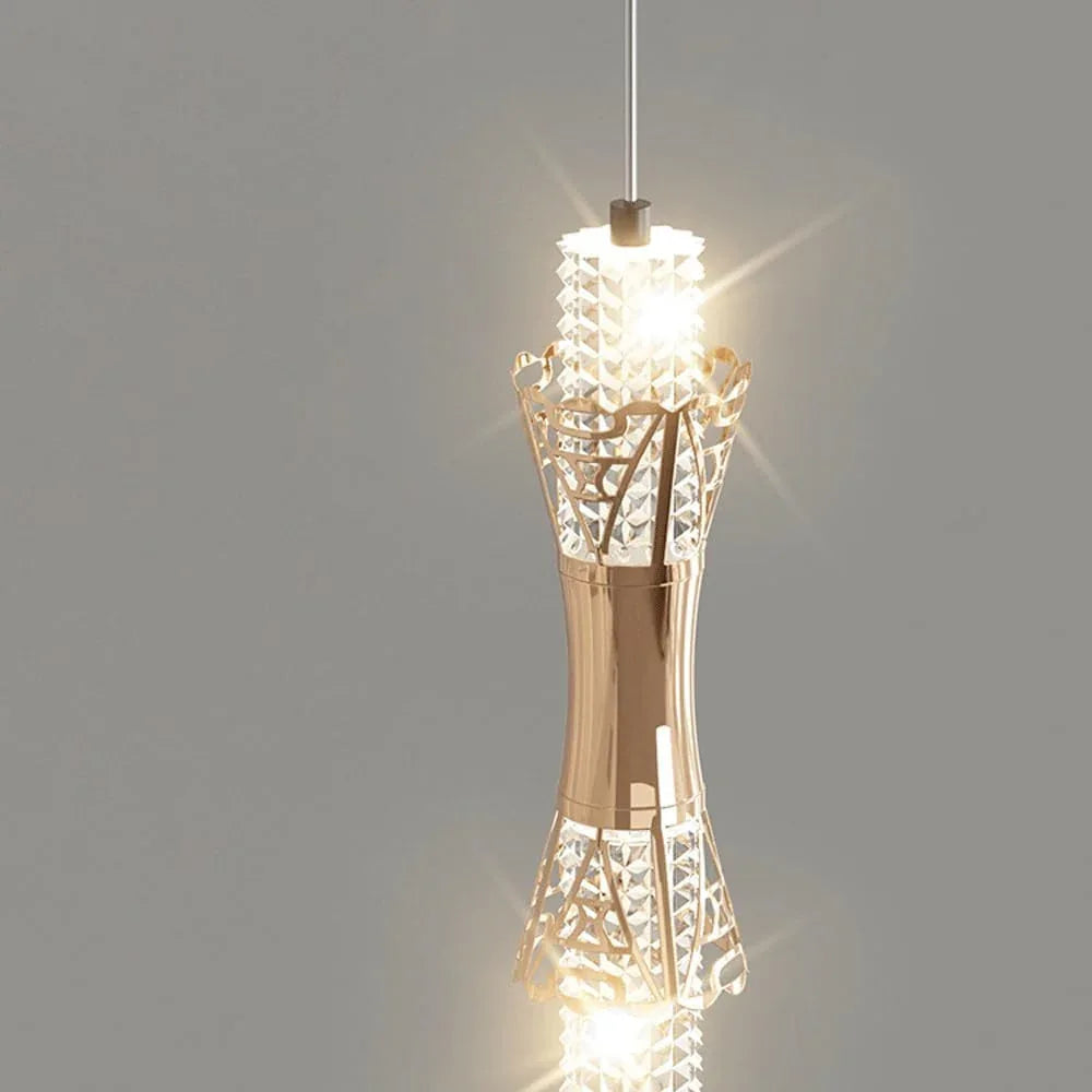 Audara-Small Crystal Pendant Light, Decorative Lamp, Bohemian Style, European Minimalist Style, Suitable for Bedrooms, Hotel Entryways, Kitchen Islands, and Other Scenarios.