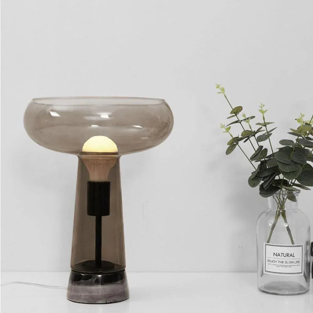 Audara-Scandinavian Simple Model Room Bedroom Bedside Desk Light Creative Personalized Glass Marble Desk Lamp Club Coffee Shop Dining Room Lighting Fixture Villa Living Room Counter Showcase Table Lamp