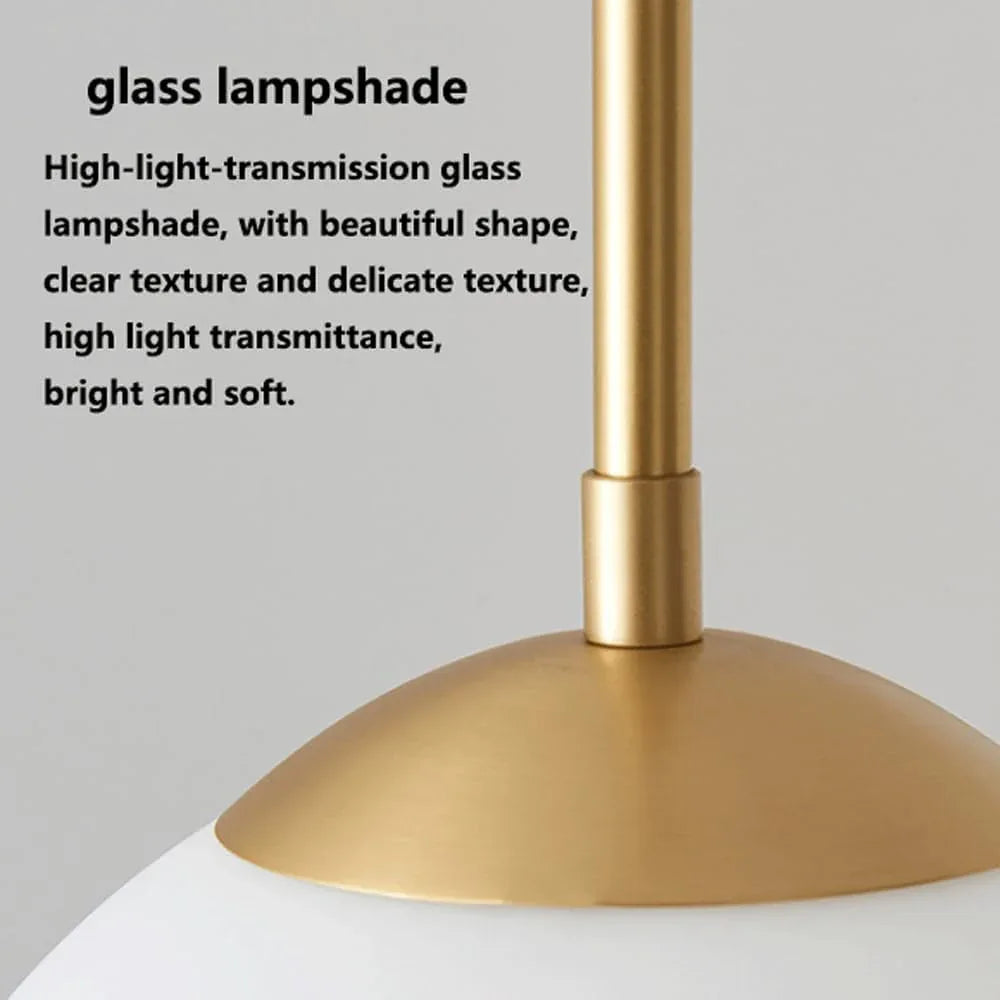 Audara-Fashion Bedroom Bedside Pendant Lightled Modern Creative Spherical Glass Dining Room Lighting Fixturese Cozy Living Room Bar Chandeliers Scandinavian Hotel Cafe Milk Tea Shop HangingLamp